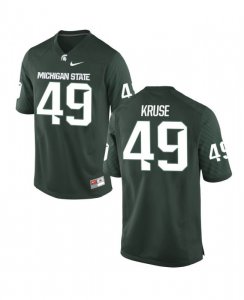 Men's Michigan State Spartans NCAA #49 David Kruse Green Authentic Nike Stitched College Football Jersey CQ32P21QQ